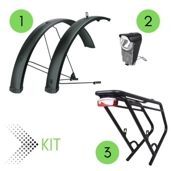 Kit Portabultos + Luz + Guardabarros Dakota FE